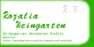 rozalia weingarten business card